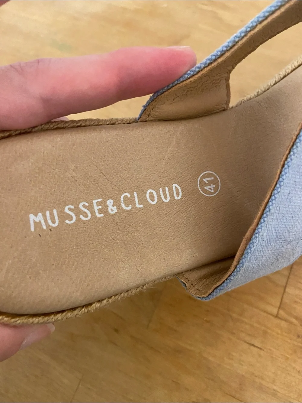 Musse & Cloud Light Blue Zubeach Sandals Size EU 41 US10-10.5